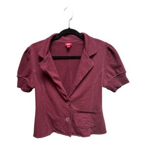 Target Burgundy Maroon Short Sleeve Jacket